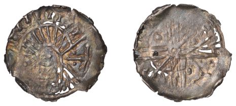 Hiberno-Scandinavian Period, Phase VI, Penny, Dublin, in imitation of Long Cross coinage, ve...