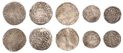 John (as King, 1199-1216), Third coinage, Pennies (3), all Dublin, Roberd, 1.33g/12h, 1.33g/...