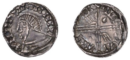 Hiberno-Scandinavian Period, Phase III, Penny, Dublin, in imitation of Long Cross coinage, d...