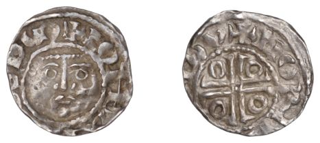 John (as Lord, 1172-1199), Second coinage, Halfpenny, type Ib, Dublin, Norman, norm[â€“â€“â€“] dv...