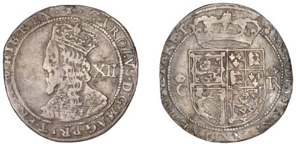 Charles I (1625-1649), Third coinage, Falconer's Anonymous issue, Twelve Shillings, mm. this...