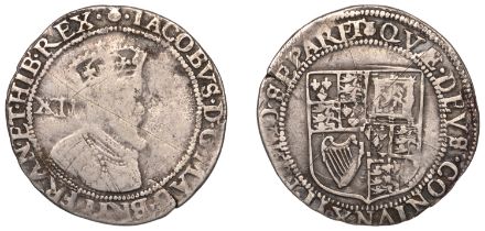 James VI (1567-1625), After Accession, Ninth coinage, Twelve Shillings, mm. thistle-head, re...