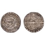 David II (1329-1371), Second coinage, Class A, Groat, class A6, Edinburgh, mm. cross pattÃ©e,...