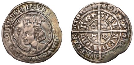 David II (1329-1371), Second coinage, Class A, Groat, class 'A8', Edinburgh, mm. cross pattÃ©...