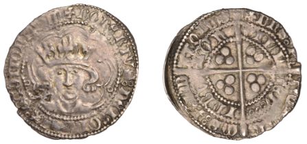 Robert III (1390-1406), Heavy coinage, Second issue, Groat, Edinburgh, mm. cross potent, tre...