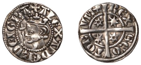 Alexander III (1249-1286), Second coinage, Sterling, class D1/E mule, mm. cross potent, lett...