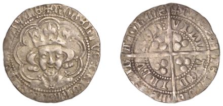 Robert III (1390-1406), Heavy coinage, Second issue, Groat, Edinburgh, mm. cross potent, tre...