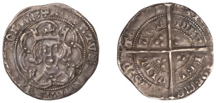 Robert III (1390-1406), Heavy coinage, First issue, Groat, Edinburgh, mm. cross potent, tres...