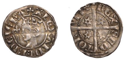 Alexander III (1249-1286), Second coinage, Sterling, class Mc2, mm. plain cross, bust left w...