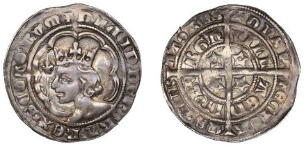 David II (1329-1371), Second coinage, Class A, Groat, class A01, Edinburgh, mm. cross pattÃ©e...