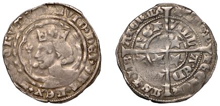 David II (1329-1371), Second coinage, Class A, Groat, class A7/class B mule, Edinburgh, mm....