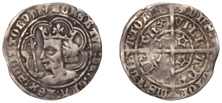 Robert II (1371-1390), Groat, Phase 1b/2 mule, Perth, mm. cross pattÃ©e, normal 'Robert II' h...