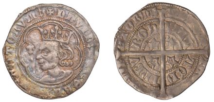 David II (1329-1371), Second coinage, Class C, Groat, class C2, Edinburgh, mm. cross pattÃ©e,...