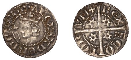 Alexander III (1249-1286), Second coinage, Sterling, class A/M mule, mm. cross potent on obv...