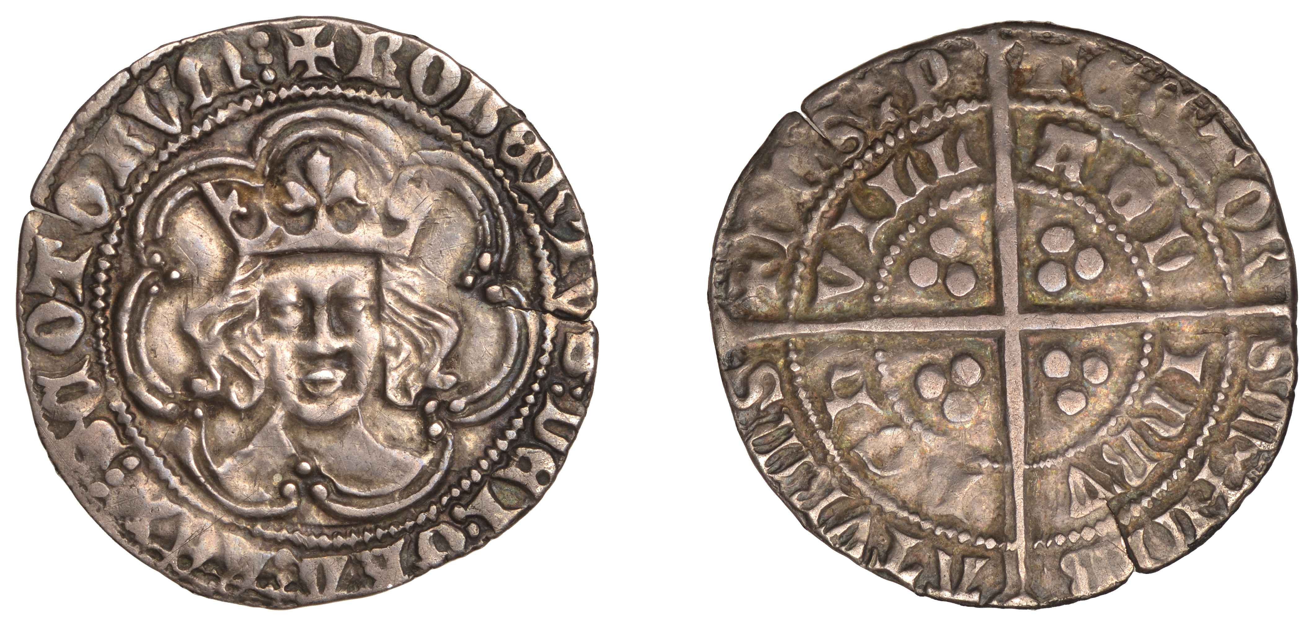 Robert III (1390-1406), Heavy coinage, First issue, Groat, Edinburgh, mm. cross potent, tres...