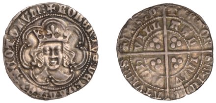 Robert III (1390-1406), Heavy coinage, First issue, Groat, Edinburgh, mm. cross potent, tres...