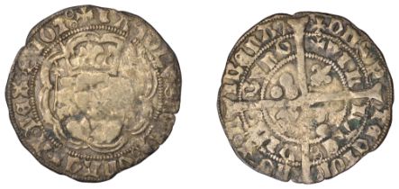 James II (1437-1460), First coinage, Groat, Third Fleur-de-lis issue, Edinburgh, mm. cross p...