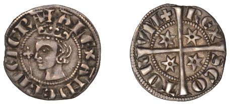 Alexander III (1249-1286), Second coinage, Sterling, class Bb/M mule, mm. cross potent on ob...