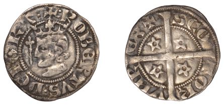 Robert the Bruce (1306-1329), Sterling, mm. cross pattÃ©e, bust 2 left, triple pellet stops,...