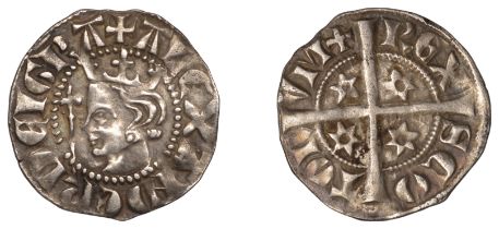 Alexander III (1249-1286), Second coinage, Sterling, class D1/E mule, mm. cross potent on ob...