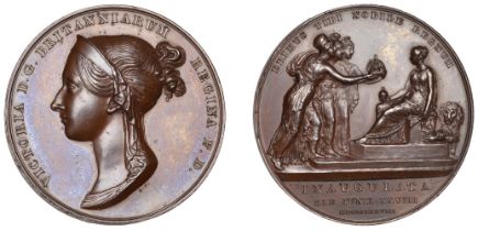 Victoria, Coronation, 1838, a copper medal by B. Pistrucci, diademed bust left, rev. Victori...