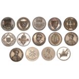 Miscellaneous, Educational award medals in silver (14), all 20th century, from Birmingham, I...