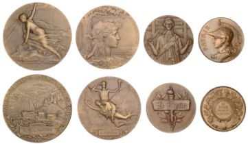 FRANCE, Exposition Universelle Internationale, Paris, 1900, a light bronze award medal by J....