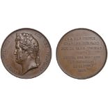 FRANCE, Visit of Prince Carl Bernhard of Saxe-Weimar to the Paris Mint, 1842, a bronze medal...