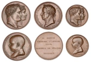 FRANCE, Birth of the King of Rome, 1811, a copper medal by B. Andrieu, 40mm (Bramsen 1091);...