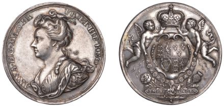 Union of England and Scotland, [1707], a silver medal, obv. unsigned [by J. Croker?], rev. b...