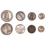 FRANCE, Louis XVIII, a silver medalet by R. Gayrard (?), undated, 13mm; Louis XVIII, a silve...