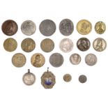 Miscellaneous World medals, medalets, etc, in silver (7), base metal (14) [21]. Varied state...