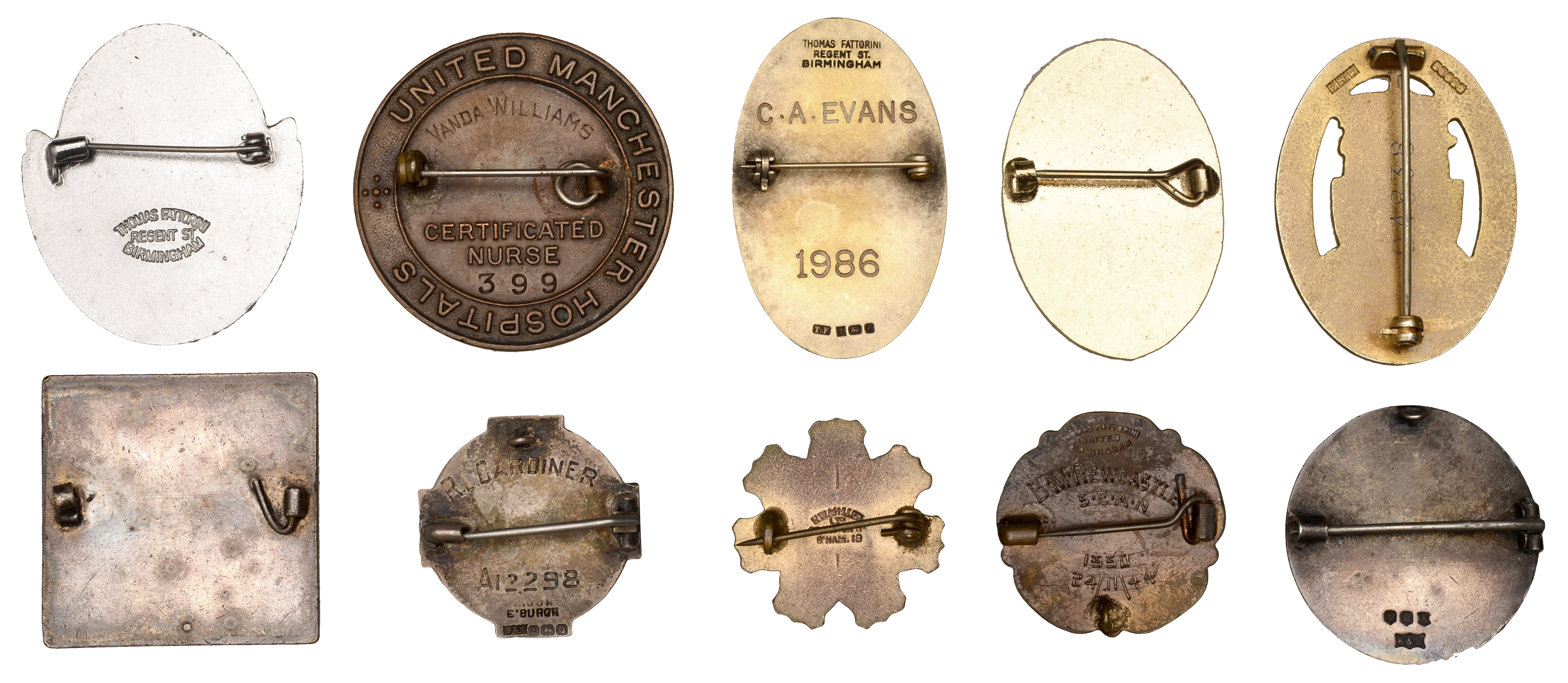 Assorted badges relating to Nursing, in silver (5), base metal (5), nine enamelled, four nam... - Image 2 of 2