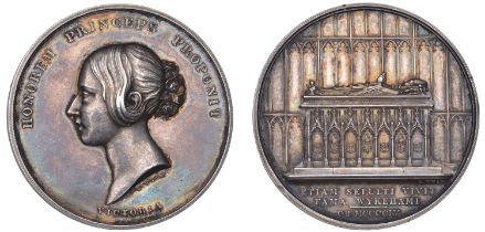 Local, HAMPSHIRE, Winchester College, The Queen's Medal, a silver award by B. Wyon, bust lef...