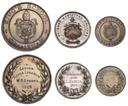 Local, LINCOLNSHIRE, Grantham, King's School, silver award medals (2), by W. Griffiths & Son...