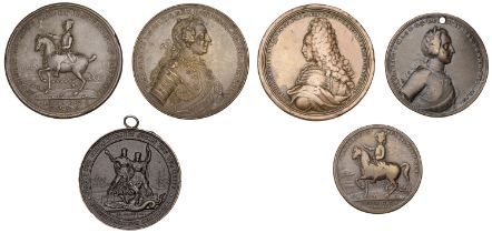 GERMANY, Siege of Prague, 1757, a pinchbeck medal, unsigned, half-length bust of Frederick t...