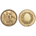 FRANCE, La Mailleraye Regatta, 1902, a gilt-silver medal by A. Desaide, sailor and oarsman s...