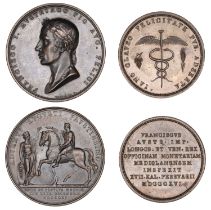 AUSTRIA, Entry of Francis I into Milan, 1815, a bronze medal by G. Vassallo & L. Manfredini,...