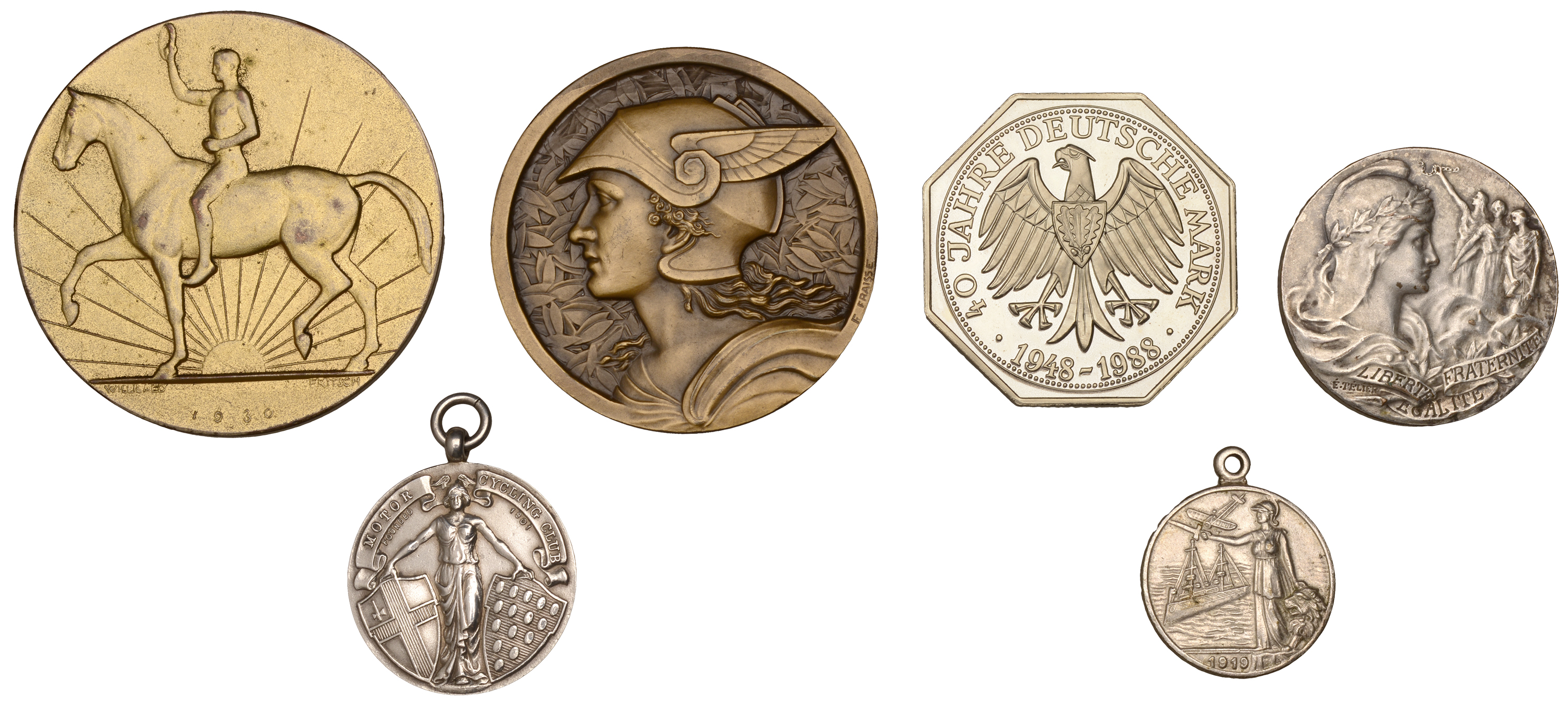 GERMANY, 25th Anniversary of Breeding German Thoroughbreds, 1930, a gilt bronze medal by W....
