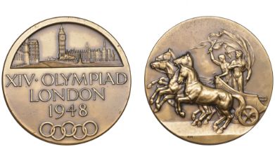 Olympic Games, London, 1948, Participant's Medal, a bronze award by B. Mackennal for Pinches...