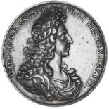 William and Mary, Coronation, 1689, a silver medal by G. Hautsch, bust of William right, rev...