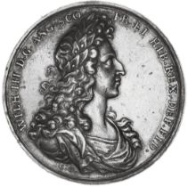 William and Mary, Coronation, 1689, a silver medal by G. Hautsch, bust of William right, rev...