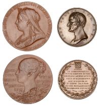 John Dalton, 1842, a copper medal by C.F. Carter, 45mm (BHM 2054; E 1366); Victoria, Diamond...