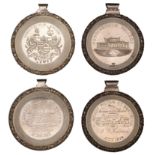 Local, YORKSHIRE, Huddersfield College, engraved silver award medals by J. Moore (2), arms a...