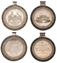 Local, YORKSHIRE, Huddersfield College, engraved silver award medals by J. Moore (2), arms a...