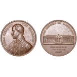 GREECE, Foundation of Athens University, 1839, a copper medal by K. Lange, bust of Otto I le...
