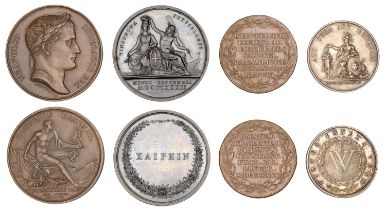 FRANCE, Battle of Eylau, 1807, a copper medal by N.G.A. Brenet, laureate head of Napoleon ri...