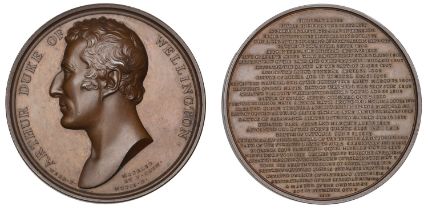 Duke of Wellington Appointed Governor of Plymouth, 1819, a copper medal by T. Webb [after P....