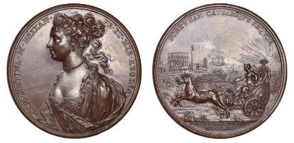 Escape of Princess Clementina Sobieski from InnsbrÃ¼ck, 1719, a copper medal by O. Hamerani,...
