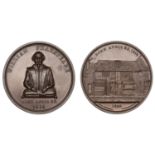Shakespeare Memorial, 1842, a copper medal by W.J. Taylor for H.H. Young, three-quarter-leng...